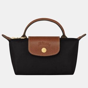 🐈🖤Authentic LongChamp LE PLIAGE ORIGINAL POUCH WITH HANDLE - Black🖤🐈